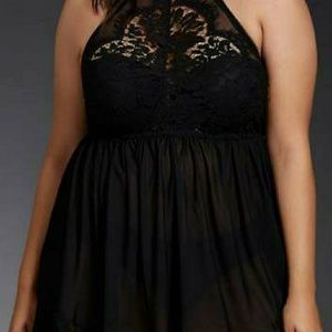 Lace Halter Bralette Babydoll lingerie